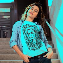  Art graphic creative T-shirt in Black and white spirits design