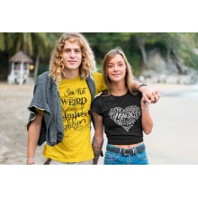  Art graphic creative T-shirt in Black and white spirits design